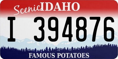 ID license plate I394876