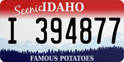 ID license plate I394877