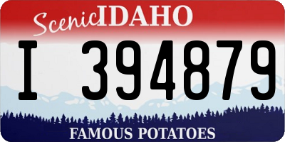 ID license plate I394879