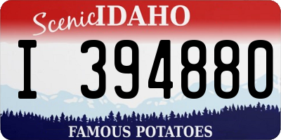 ID license plate I394880