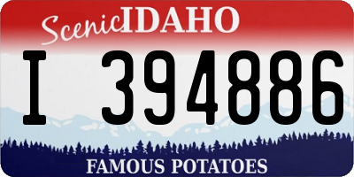 ID license plate I394886