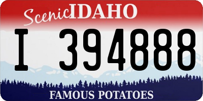 ID license plate I394888