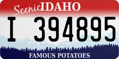 ID license plate I394895