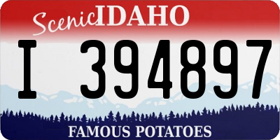 ID license plate I394897