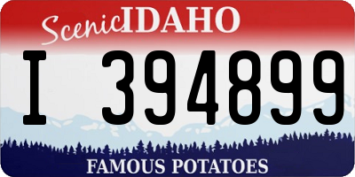 ID license plate I394899