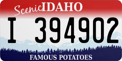 ID license plate I394902