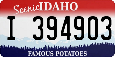ID license plate I394903