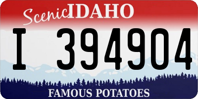 ID license plate I394904