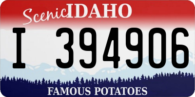 ID license plate I394906