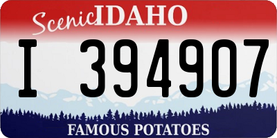 ID license plate I394907