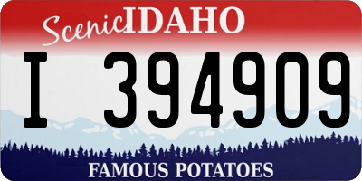ID license plate I394909