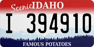 ID license plate I394910