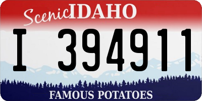 ID license plate I394911