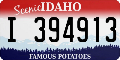 ID license plate I394913