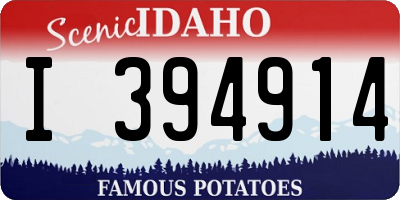 ID license plate I394914