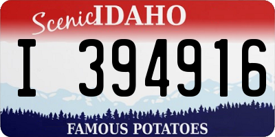 ID license plate I394916