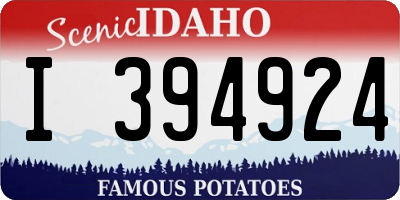 ID license plate I394924