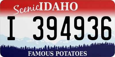 ID license plate I394936
