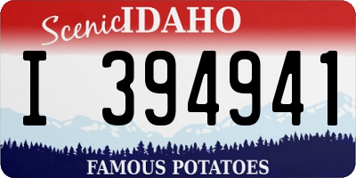 ID license plate I394941