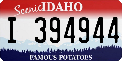 ID license plate I394944