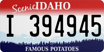 ID license plate I394945