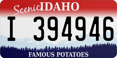 ID license plate I394946