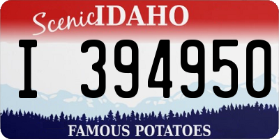 ID license plate I394950