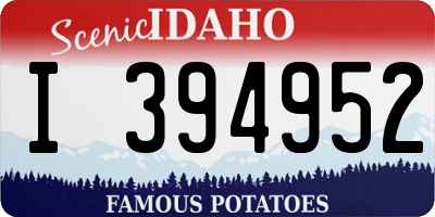 ID license plate I394952
