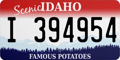ID license plate I394954