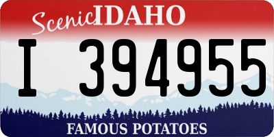 ID license plate I394955