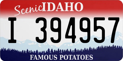 ID license plate I394957