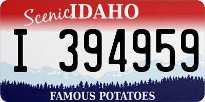 ID license plate I394959