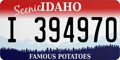 ID license plate I394970