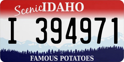ID license plate I394971