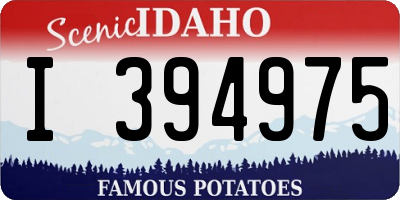 ID license plate I394975