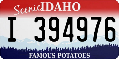 ID license plate I394976