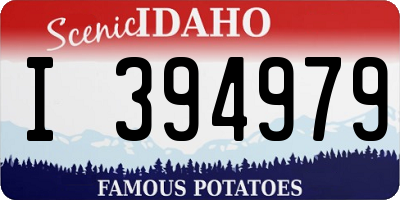 ID license plate I394979