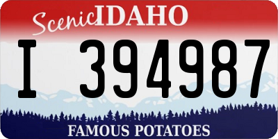 ID license plate I394987
