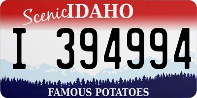 ID license plate I394994