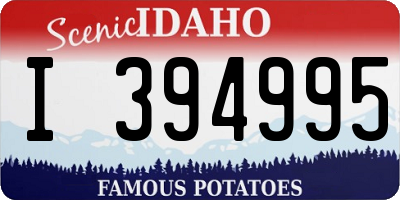 ID license plate I394995