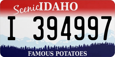 ID license plate I394997