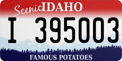 ID license plate I395003