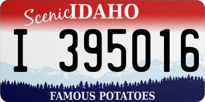 ID license plate I395016