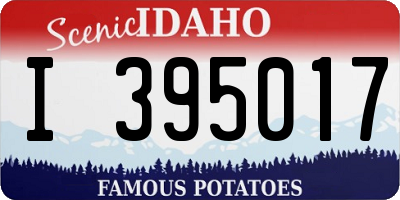 ID license plate I395017