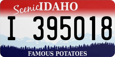 ID license plate I395018