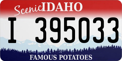 ID license plate I395033