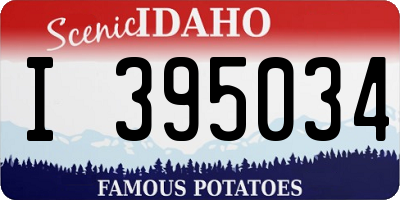 ID license plate I395034