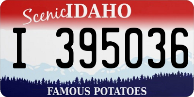 ID license plate I395036
