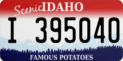 ID license plate I395040