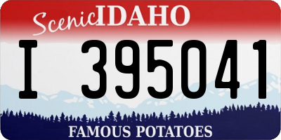 ID license plate I395041